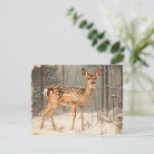  Fawn Schilderachtig Rustic Junk Journal Briefkaart (Staand voorkant)