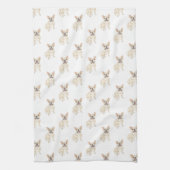 Fawn Tan Cream Frenchie French Bulldog Theedoek (Verticaal)