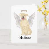 Fawn Tan Pitbull Staffy Memorial Kaart (Gele Bloem)