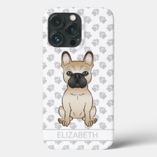 Fawn with Black Mask French Bulldog Dog & Name iPhone 13 Pro Hoesje