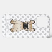 Fawn with Black Mask French Bulldog Dog & Name Case-Mate iPhone Case (Achterkant (horizontaal))