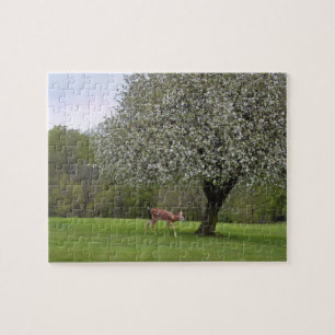 Fawn with Blossom Tree jigzaag puzzle Legpuzzel