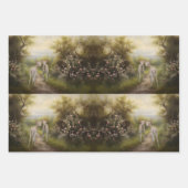 Fawns in de bloementuin Decoupage Papier Inpakpapier Vel (Voorkant 3)