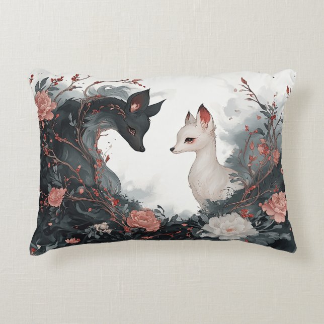 Fawns in licht en schaduw accent kussen (Voorkant)