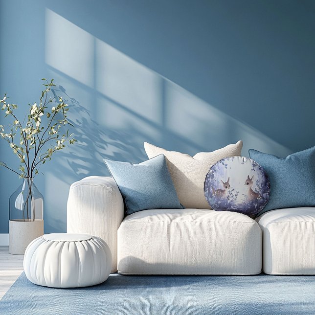 Fawns in Twilight Rond Kussen (Creator heeft geüpload)