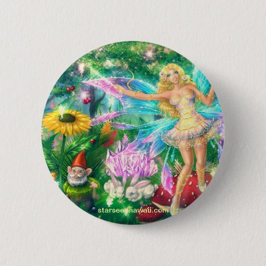 fay2 , starseedhawaii.com ronde button 5,7 cm (Voorkant)