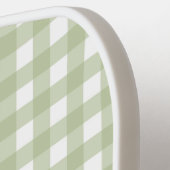 Faye and Lauren Green Gingham Pickleball Paddle (Links Detail)