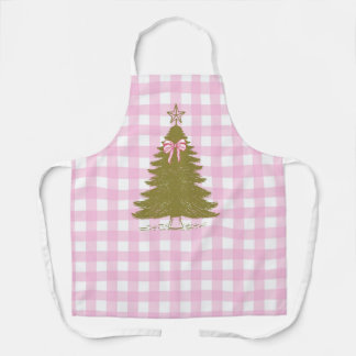 Faye and Lauren Pink Gingham Holiday Schort