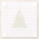 Faye and Lauren Pink Holiday Coaster Glazen Onderzetter (Achterkant)