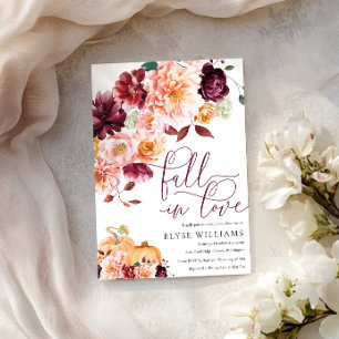Faye Bourgondië Herfst verliefd op Baby shower Kaart