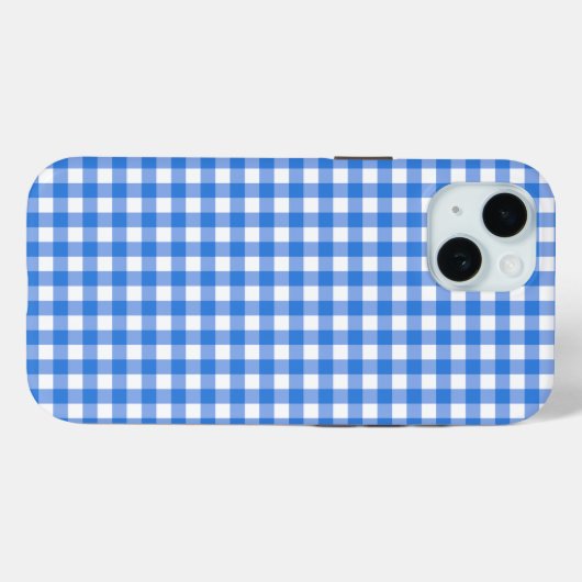 Faye en Lauren Blue Gingham Case-Mate iPhone Case (Achterkant (horizontaal))