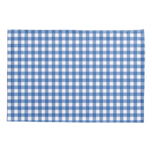 Faye en Lauren Blue Gingham Kussensloop (Achterkant)