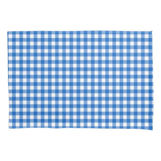 Faye en Lauren Blue Gingham Kussensloop (Voorkant)