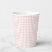 Faye en Lauren Blush Gingham Papieren Bekers (Links)