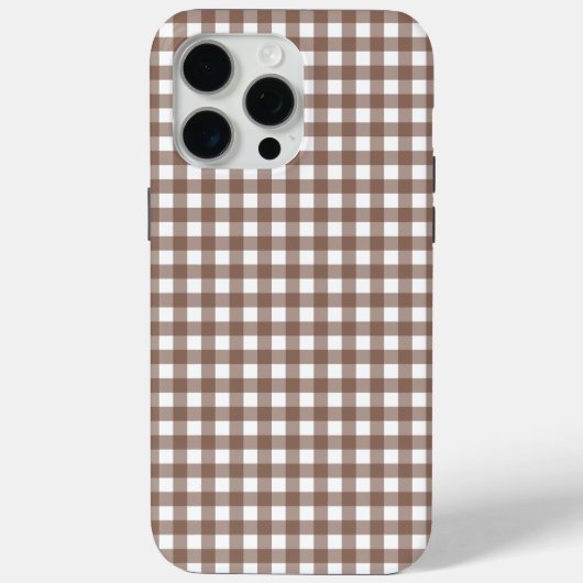 Faye en Lauren Brown Gingham Case-Mate iPhone Case (Achterkant)