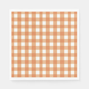 Faye en Lauren Brown Gingham Servet