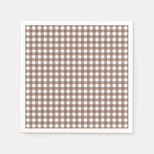 Faye en Lauren Brown Gingham Servet