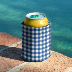 Faye en Lauren Dark Blue Gingham Blikjeskoeler