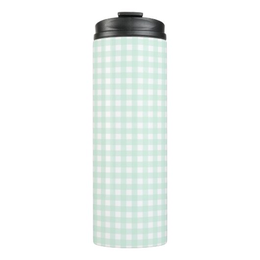 Faye en Lauren Green Gingham Thermosbeker (Voorkant)