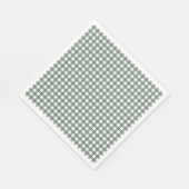 Faye en Lauren Herfst Dark Green Gingham Servet (Hoek)