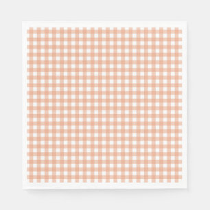 Faye en Lauren Herfst Lichtbruin Gingham Servet