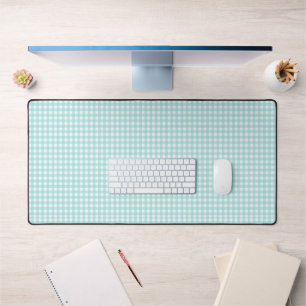 Faye en Lauren Lichtblauw Groen Gingham Bureaumat