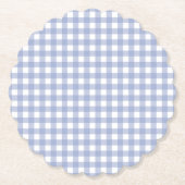 Faye en Lauren Light Blue2 Gingham Kartonnen Onderzetters (Voorkant)