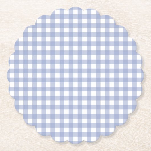 Faye en Lauren Light Blue2 Gingham Kartonnen Onderzetters (Voorkant)