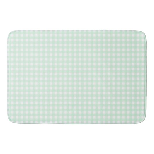 Faye en Lauren Light Green Gingham Badmat (Voorkant)