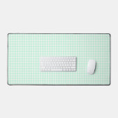 Faye en Lauren Light Green Gingham Bureaumat (Keyboard & Muis)