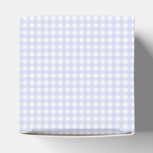 Faye en Lauren Pastel Blue Gingham Bedankdoosjes (Bovenkant)