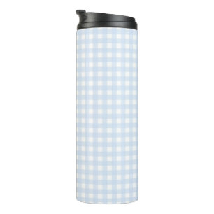 Faye en Lauren Pastel Blue Gingham Thermosbeker