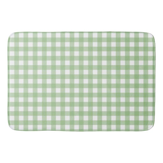 Faye en Lauren Pastel Green Gingham Badmat (Voorkant)