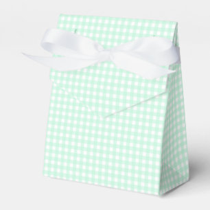 Faye en Lauren Pastel Groen Gingham Bedankdoosjes