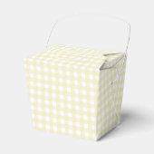 Faye en Lauren Pastel Yellow Gingham Bedankdoosjes (Voorkant Zijde)