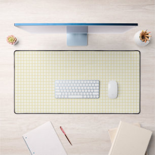 Faye en Lauren Pastel Yellow Gingham Bureaumat