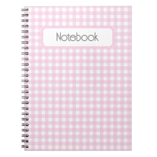 Faye en Lauren Pink Gingham Spiral Photo Notitiebo Notitieboek