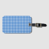 Faye en Lauren Sky Blue Gingham Bagagelabel (Voorkant (horizontaal))