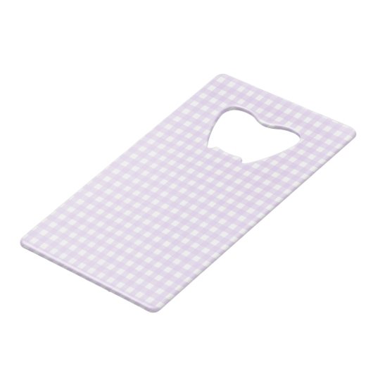 Faye en Lauren Stainless Steel Gingham Kredietkaart Flessenopener (Achterkant Gekanteld)
