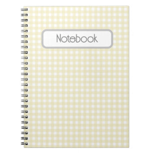 Faye en Lauren Yellow Gingham Notitieboek