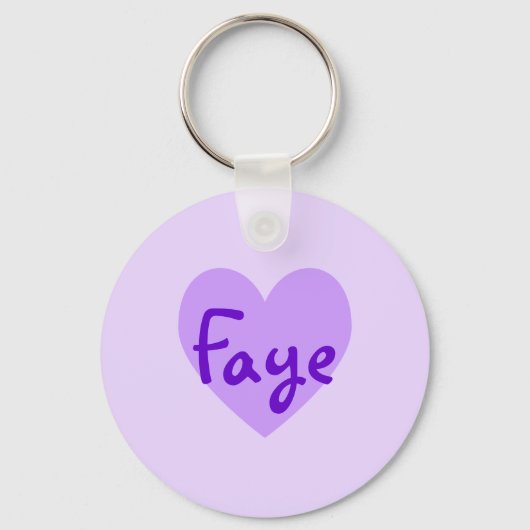 Faye in Paars Sleutelhanger (Voorkant)