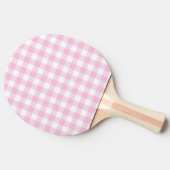 Faye & Lauren Pink Gingham Tafeltennisbatje (Zijkant)