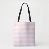 Faye Pastel Pink Gingham Draagtas (Voorkant)