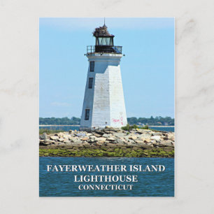 Fayerweather Island Lighthouse, Connecticut Briefkaart