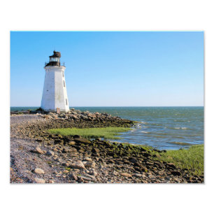 Fayerweather Island Lighthouse CT Foto Print Afdruk