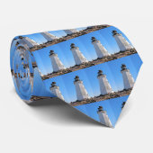 Fayerweather Island Lighthouse CT Mens Cravate (Roulé)