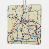 Fayette AL Map Keramisch Ornament (Links)