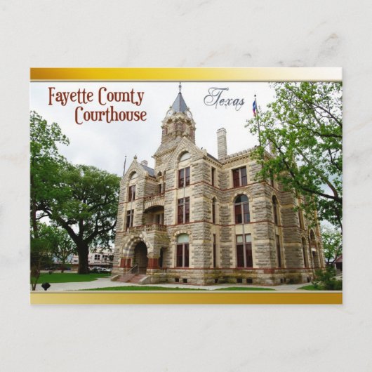 Fayette County Courthouse, La Grange, Texas Briefkaart (Voorkant)