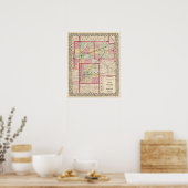 Fayette, Effingham, Marion, graafschappen Poster (Keuken)