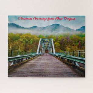 Fayette Station West Virginia.Kerstgroeten Legpuzzel